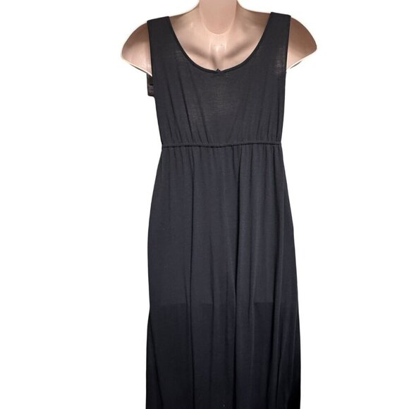 FADED GLORY Embellished Black Knit‎ Maxi Dress Size XXL (20) Sleeveless Summer - Picture 5 of 13